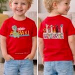 Alpakowy T-shirt dziecięcy ALPAKI TO TU i WOJTKOWYJE